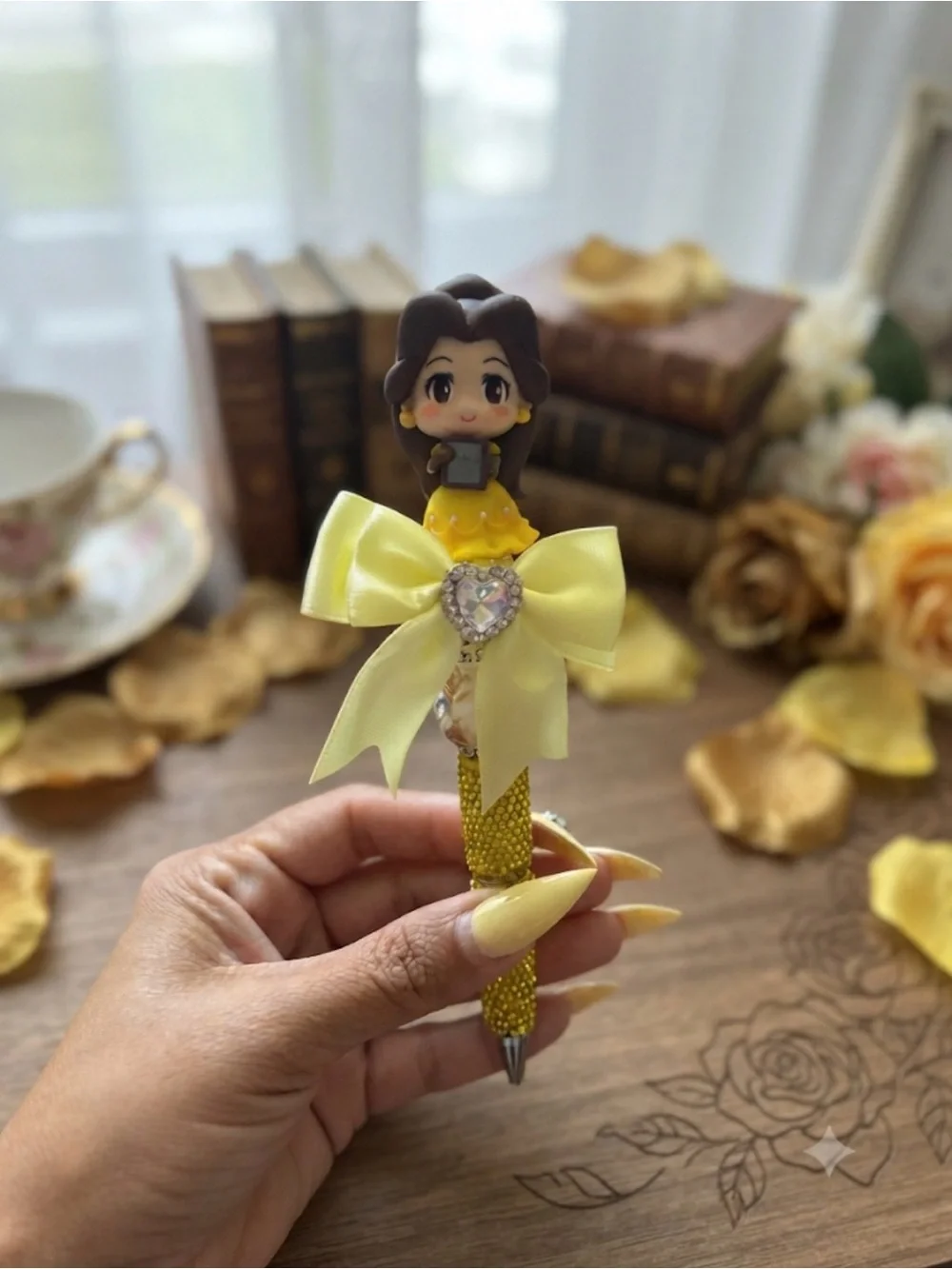 Yellow Princess Bow Decorative Ballpoint Pen